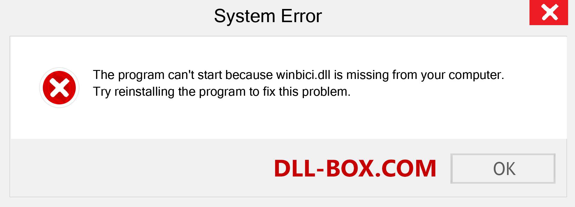  winbici.dll file is missing?. Download for Windows 7, 8, 10 - Fix  winbici dll Missing Error on Windows, photos, images